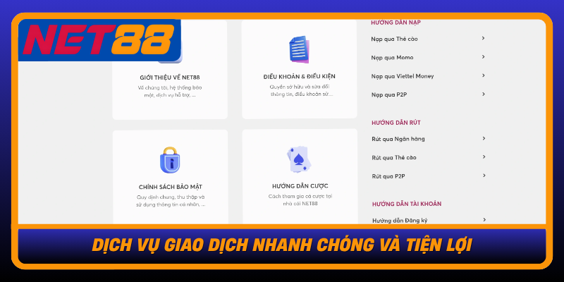 Khám Phá Nhà Cái Uy Tín Online Net88 - Nơi Đam Mê Được Thỏa Sức 13 Dich Vu Giao Dich Nhanh Chong Va Tien Loi1